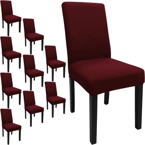 Vista 43 de Fundas para sillas de comedor, juego de 2 fundas, con patrón elástico Parsons, de elastano, extraíbles y lavables, protector para sillas de cocina