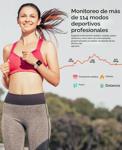 Vista 4 de Reloj inteligente (respuesta/hacer llamada), relojes inteligentes AMOLED de 1.96 pulgadas para mujer con más de 100 modos deportivos, rastreador