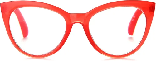 Vista 2 de Betsey Johnson Rhett Blue Light Glasses Rojo brillante 2441in