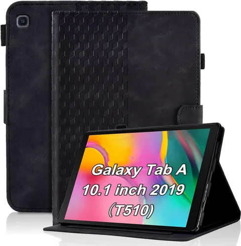 Vista 55 de Funda para Samsung Galaxy Tab S6 Lite 2024/2022/2020 de 10.4 pulgadas SM-P620/P625/P610/P613/P615/P619 de piel sintética, funda magnética con Negro