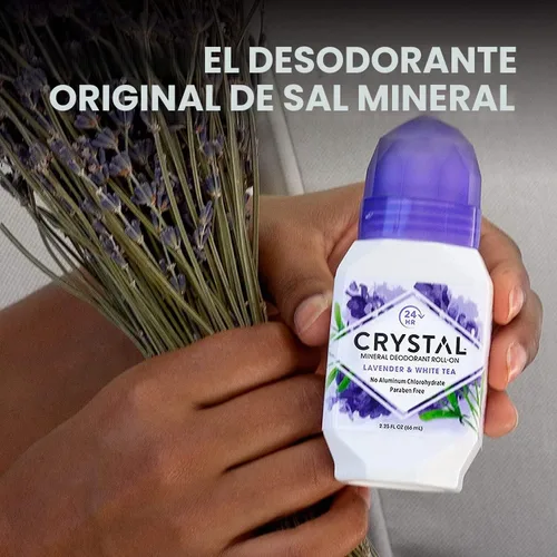 Vista 7 de CRYSTAL - Desodorante mineral Roll-On, lavanda y té blanco, 2.25 onzas (paquete de 5) SG_B002F8I8VS_US