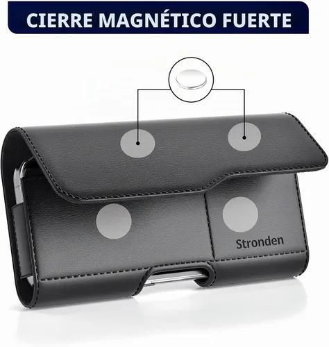 Vista 3 de Stronden Funda de cierre magnético para iPhone 17 Pro, 17e, 17, 16 Pro, 16e, 16, 15 Pro, 15, 14 Pro, 14, 13 Pro, 13, 12 Pro, 12, 11, XR - Funda