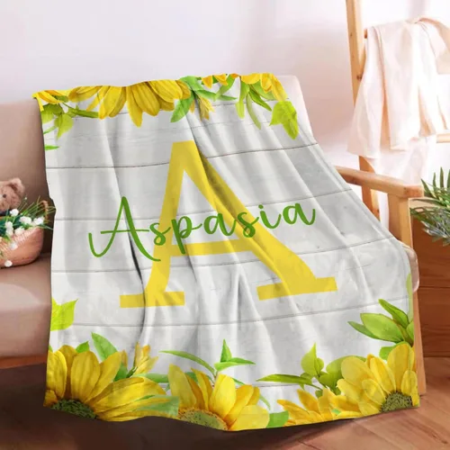 Vista 43 de Manta de bebé personalizada para niñas y niños pequeños, recién nacidos, regalos personalizados de vaca floral con nombre y texto, 40 x 30 pulgadas