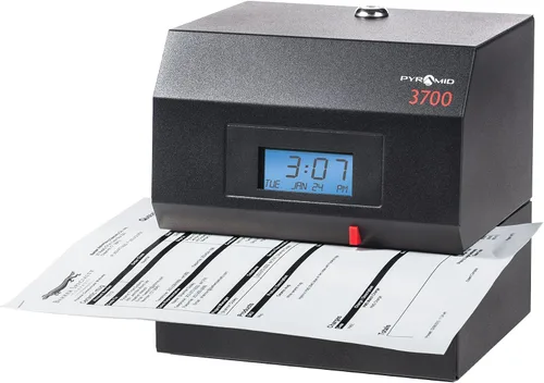 Vista 2 de Pyramid 3700 - Reloj de tiempo y sello para documentos, color negro