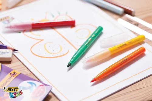 Vista 10 de BIC Bolígrafos para colorear Visaquarelle para niños, paquete de 10