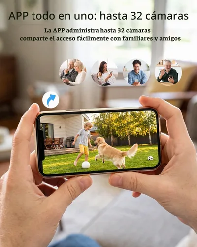 Vista 15 de VIMTAG 2.5K Pan/Tilt Cámara de seguridad para exteriores con cable para el hogar, WiFi de doble banda