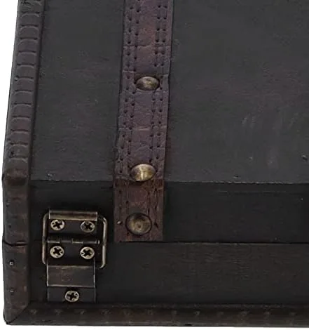Vista 7 de Yosoo Caja de almacenamiento de madera caja de joyería retro organizador de artículos de escritorio se utiliza como caja de joyería caja de regalo