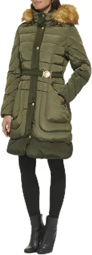 Vista 22 de GUESS Chaqueta acolchada de peso medio para mujer Cinturón negro.