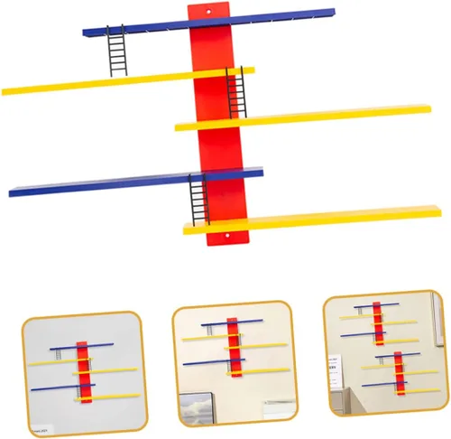 Vista 4 de Holibanna Mini estante de pared para dormitorio, niños y niñas, estante de almacenamiento de juguetes, estantes flotantes para decoración