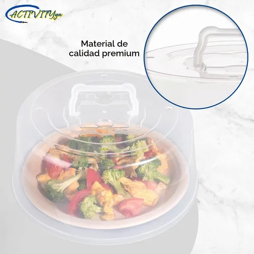 Vista 7 de Cubierta grande para microondas para alimentos, tapa protectora de salpicaduras, funda de soporte para pasteles, tamaño 11.5 pulgadas x 5 pulgadas