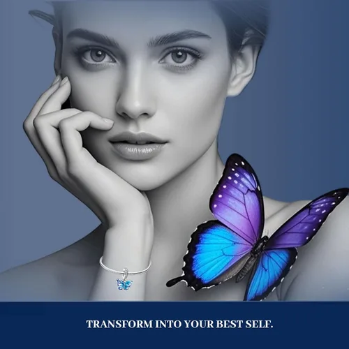 Vista 7 de Annmors Silver Charms for Bracelets 925 Sterling Dragonfly Family Heart Love Dangle for Women Bracelet & Necklace Pendant