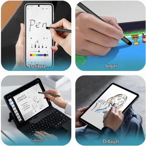 Vista 4 de Lápiz óptico con ranura para bolígrafo para pantallas táctiles, lápiz capacitivo universal de alta precisión para iPad, iPhone, tabletas, Samsung