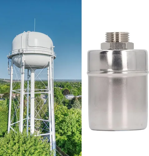 Vista 7 de Stainless Steel Auto Shut Off Floating Valve for Water Tank Level Control, Compact and Practical Float Valve for Water Tanks, Pools, and More