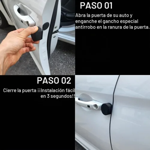 Vista 3 de Scratch Defense Mini 2 unidades, protector de golpes para puerta de automóvil, protector magnético extraíble para borde de puerta de automóvil