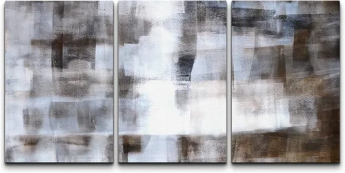 Vista 97 de wall26 Lienzo enmarcado para pared, juego de arte de acuarela pastel, paisaje rural, ilustraciones con formas abstractas, arte moderno, decorativo