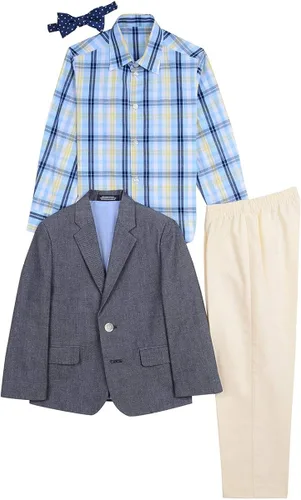 Vista 2 de Nautica Boys' 4-Piece Suit Set with Dress Shirt, Tie, Jacket, and Pants