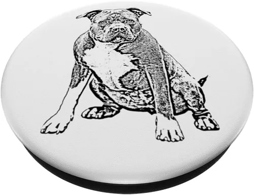 Vista 2 de American Bully Dad Dog Mom Bully XL Drawing PopSockets Standard PopGrip
