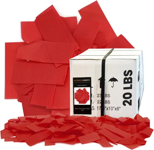 Vista 21 de Ultimate Confetti, Confeti Biodegradable Azul Bebé - Confeti de Papel de Seda Rectangular Revoloteante para Uso en Cañones y Lanzadores – Confeti