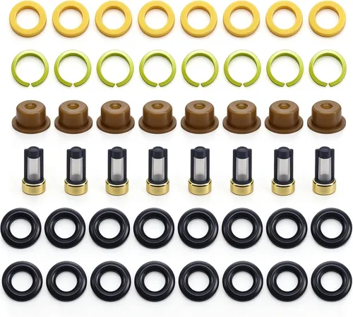 Vista 5 de HiSport Kits de servicio de reconstrucción de inyectores de combustible para motores EV1 universales juntas tóricas de inyector, espaciadores