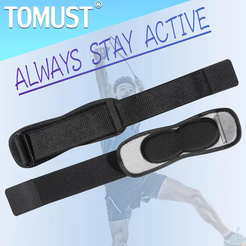Vista 6 de Codera de tenis con almohadilla de gel y soporte ajustable para antebrazo, talla S - M Correa para el codo; cojín de gel; soporte de compresión