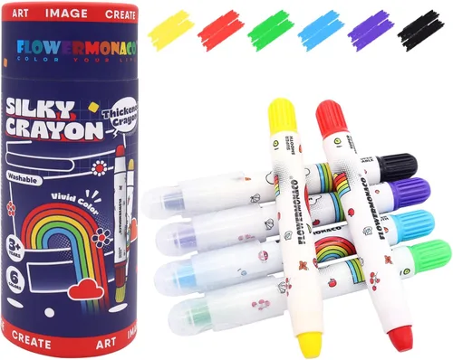 Vista 7 de Lebze 12 Colores Crayones para Niños Pequeños, No Tóxicos Sedosos, Jumbo Herramienta de Colorear Lavable para Bebés, Tamaño Grande para Niños