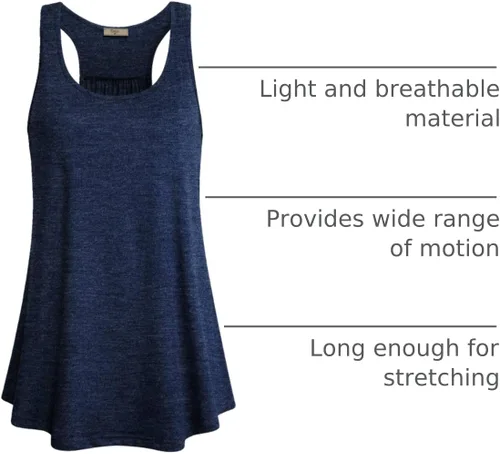 Vista 22 de Cestyle - Camiseta sin mangas para mujer, cuello redondo, corte holgado, para entrenamiento