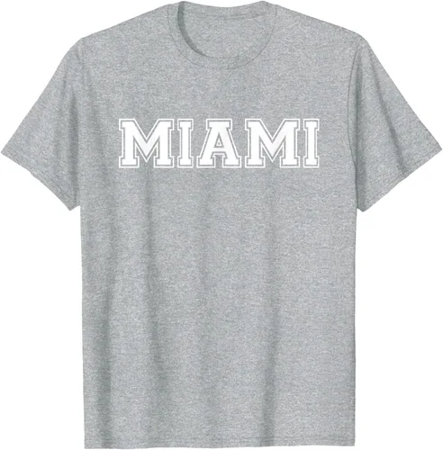 Vista 35 de Camiseta de regalo deportiva estilo universitario Miami Florida, Negro, S