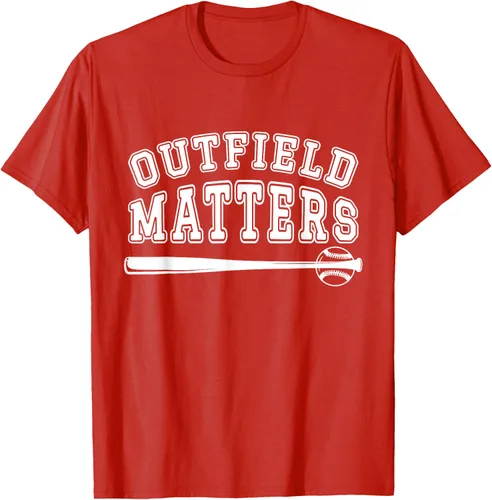 Vista 49 de Playing Baseball Outfield Matters - Camiseta Baseball Outfields Funny, Rojo