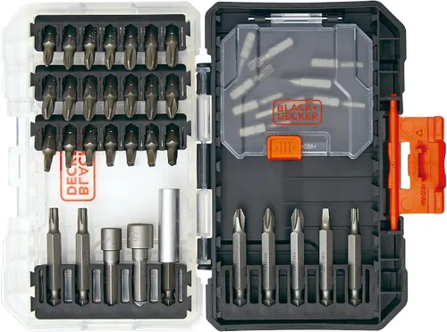Vista 2 de BLACK+DECKER BLACK + DECKER - Juego de puntas de destornillador, 40 piezas (BDAST40SETFF)