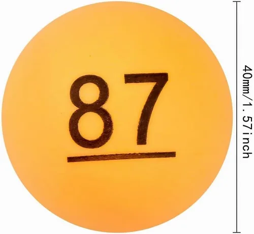 Vista 6 de SelfTek 100 pelotas de tenis de mesa numeradas para sorteo de cerveza pingpong de 1.575 in, bolas de lotería impresas con números