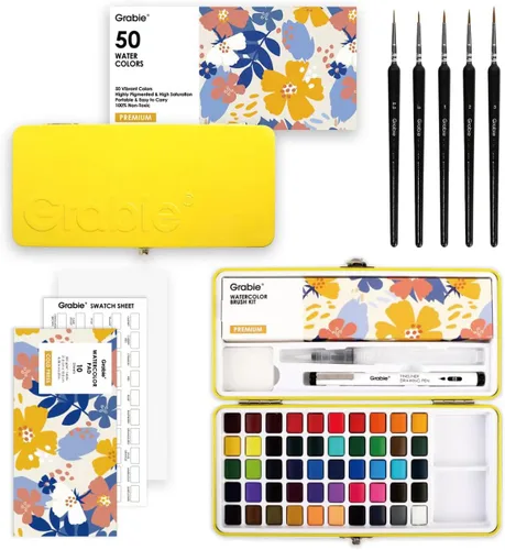 Vista 8 de Grabie Watercolor Paint Set of 100 Color with Brush Pens