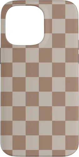Vista 21 de Bonita funda Classic Dark Brown Checkered Big Checkerboard para iPhone 16