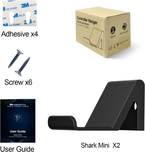 Vista 7 de 6amLifestyle Paquete de 2 soportes para controlador integrados con almohadillas antideslizantes para PS5 PS4 Xbox One Switch Pro Gamepad Controller