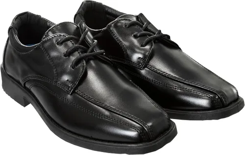 Vista 2 de French Toast Zapatos de vestir para niños - Zapatos formales de vestir casuales Oxford clásicos con cordones - Negro