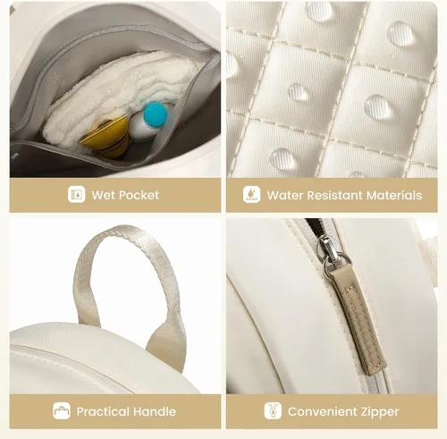 Vista 5 de Mochilas de pickleball Sucipi para mujeres: ligeras, de hombro y elegante mochila estilo acolchado con bolsa para raqueta de pickleball