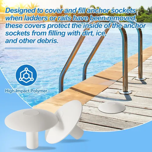 Vista 4 de Protectores de cubierta de enchufe de anclaje de piscina para escalera