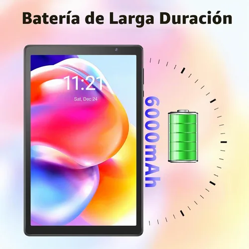 Vista 5 de PRITOM Tabletas de 10 pulgadas, TAB10 Android 14 Tablet, Quad-Core, WiFi, 32 GB, 6000mAh, pantalla HD IPS, cámara dual, Bluetooth (gris)