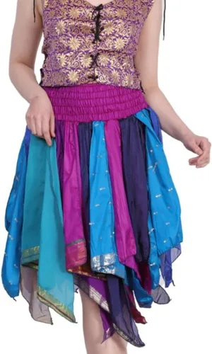 Vista 5 de Wevez Falda estilo hojas tribales para mujer, paquete de 3, talla única, surtido, Variado