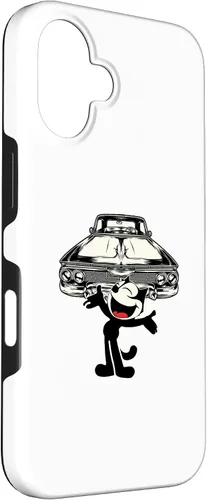 Vista 3 de Felix Cat Cartoon Giant Lowrider Car Club Design Mashup Case for iPhone 16