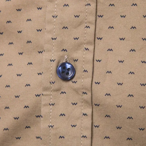 Vista 4 de MUSE FATH Camisa de vestir estampada para hombre, de algodón, casual, de manga corta, ajuste regular