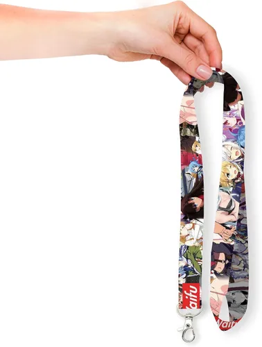 Vista 7 de Waifu Collage Kawaii Anime Lanyard Llavero Azul