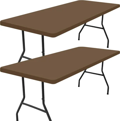 Vista 57 de Smiry - Mantel rectangular de vinilo con respaldo de franela elástica ajustada para mesas plegables de 2 pies, manteles impermeables y lavables