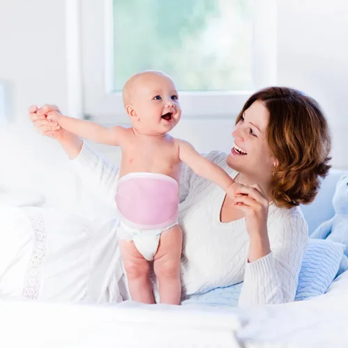 Vista 4 de GLEAVI Paquete de 8 bandas para el vientre de bebé, de algodón suave, protectores ajustables para el cuidado del cordón umbilical, transpirable