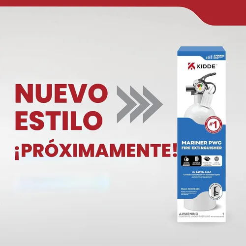 Vista 4 de Kidde Extintor de Incendios para Barcos, de Uso Único 5BC Coast Guard Approved Personal Watercraft Extinguisher, Very Small Liquids/Gases &