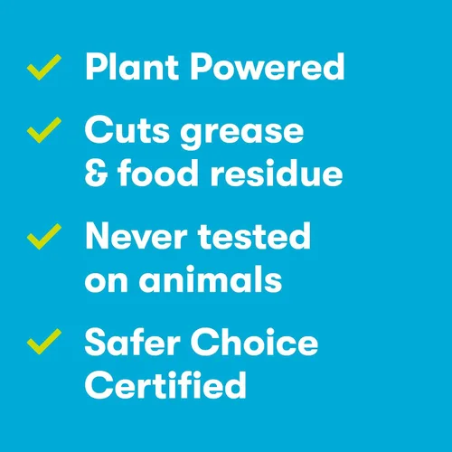 Vista 3 de ECOS Jabón para platos, reduce la grasa y los residuos de alimentos, sin productos químicos agresivos, hipoalergénico para pieles sensibles