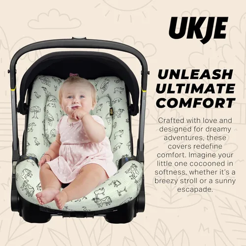 Vista 5 de UKJE Funda compatible con asiento de automóvil y cochecito Doona, cumple con la norma CPSC, protector de asiento de automóvil, forro de asiento