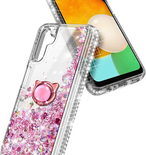Vista 5 de NGB Supremacy Funda para Samsung Galaxy A54 5G con protector de pantalla de vidrio templado (cobertura máxima), soporte de anillo/correa de muñeca