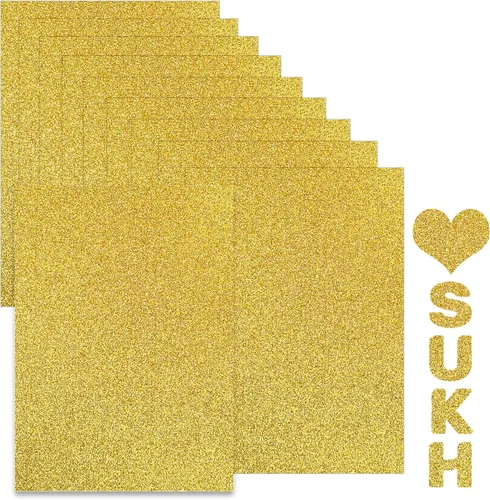 Vista 13 de Papel de cartulina con purpurina negra de Sukh - Cartulina con purpurina para manualidades A4 gruesa, colores para Halloween, Navidad, San Valentín