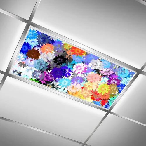 Vista 24 de Cubiertas de luz fluorescente para luces de techo de aula – Película retroiluminada de 2x4 pies para luminarias fluorescentes, fácil de instalar