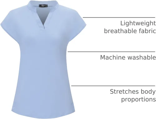 Vista 35 de Camisas de golf para mujer, polo, tenis, camisetas deportivas, camisetas de entrenamiento
